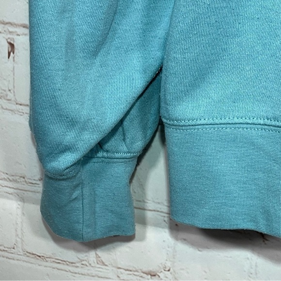 Ivory Ella Sweatshirt Size Medium Blue Pullover Embroidered Crew Neck - Picture 9 of 11